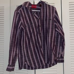 Medium Alfani striped men’s fitted button down
